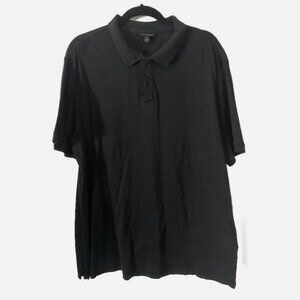 Banana Republic Men's Regular Fit Black Collared Button Down Polo 100% Cotton XL